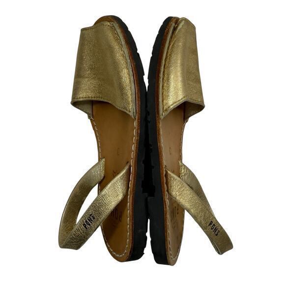 Pons‎ Avarcas 510A Classic Style Metallic Gold Sling Back Flats Spain Gir… - Picture 9 of 9